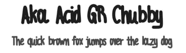 Aka Acid GR Chubby by ACC Hubby — Script Handwritten Font — thumbnail 1