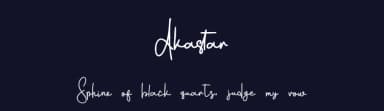 Akastar by Alif Ryan Zulfikar — Script Handwritten Font — thumbnail 2