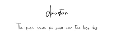 Akastar by Alif Ryan Zulfikar — Script Handwritten Font — thumbnail 1