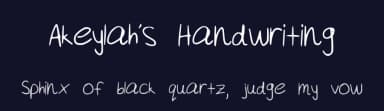 Akeylah's Handwriting by Akeylah — Script Handwritten Font — thumbnail 2
