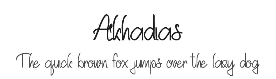 Akhadias by Husnan Taufiq — Script Handwritten Font
