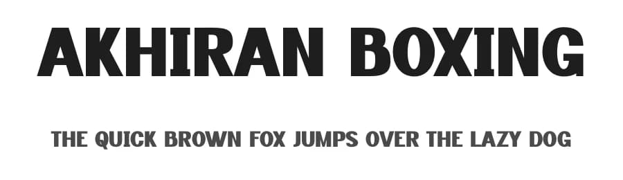 Akhiran Boxing by Studio Hello Good — Sans Serif Font