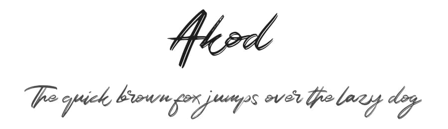 Akod by Vunira Design — Script Handwritten Font