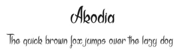 Akodia by dcoxy - Greg Medina — Script Handwritten Font — thumbnail 1
