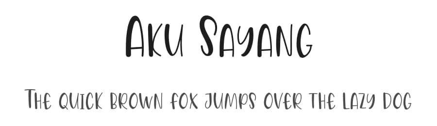 Aku Sayang by Belina Studio — Script Handwritten Font