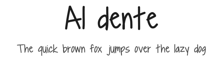 Al dente by Geronimo Font Studios — Script Handwritten Font