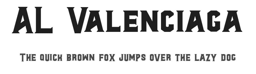 AL Valenciaga by Aluyeah Studio — Sans Serif Font