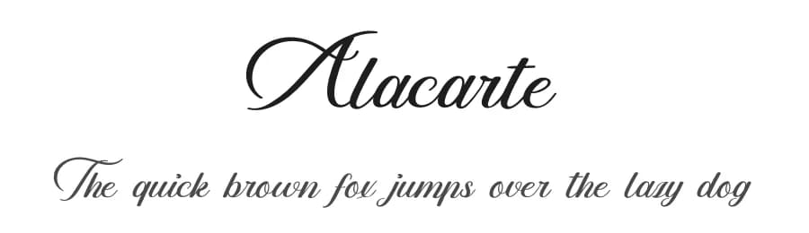 Alacarte by Erik Studio — Script Handwritten Font
