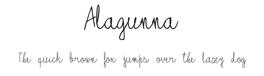 Alagunna by Omar Mogollón-Alagunna — Script Handwritten Font