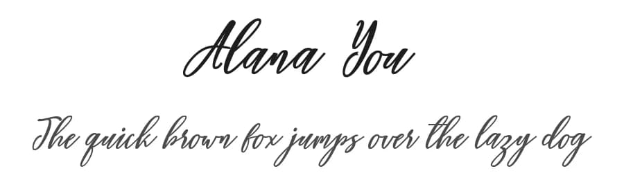 Alana You by alifirman — Script Handwritten Font