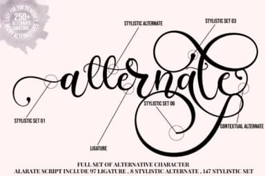 Alarate Script Font by Fallengraphic — Script Handwritten Font — thumbnail 2