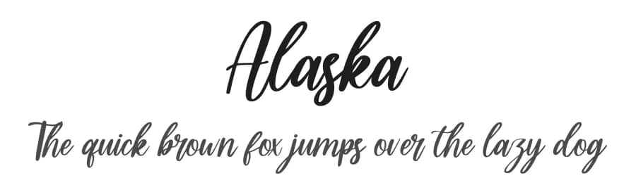 Alaska by Skiiller Studio — Script Handwritten Font