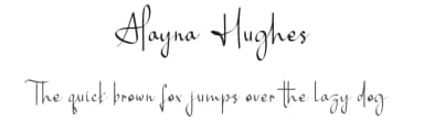 Alayna Hughes by RantautypeStudio — Script Handwritten Font — thumbnail 1