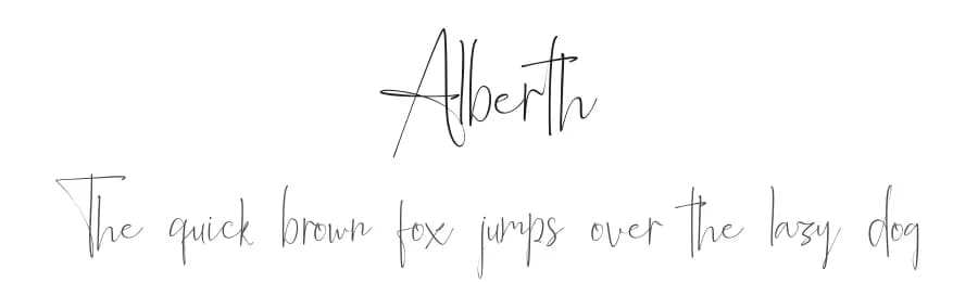 Alberth by Beningtype by. Letteratom — Script Handwritten Font