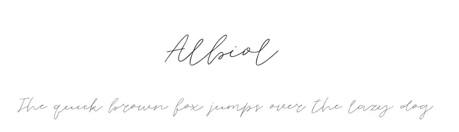 Albiol by Mr. Typeman — Script Handwritten Font
