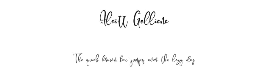 Alcott Galliana by Pineungtype Missinklab — Script Handwritten Font