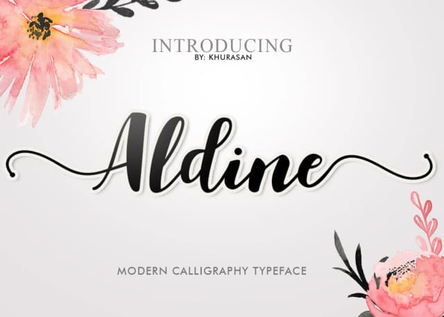 Aldine Font by Khurasan — Script Handwritten Font