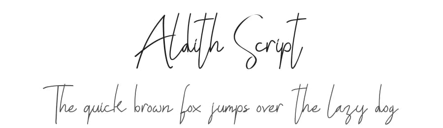 Aldith Script by Edric Studio — Script Handwritten Font