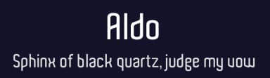 Aldo by Sacha Rein — Sans Serif Font — thumbnail 2