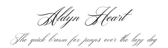 Aldyn Heart by Denustudios — Script Handwritten Font