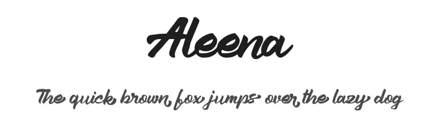 Aleena by kamukita — Script Handwritten Font — preview 1