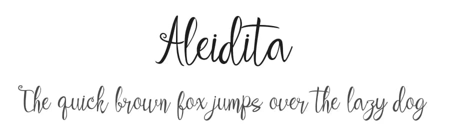 Aleidita by Jaime Rangel Castro — Script Handwritten Font