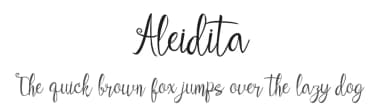 Aleidita by Jaime Rangel Castro — Script Handwritten Font — thumbnail 1