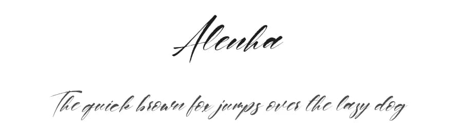 Alenha by Pineungtype Missinklab — Script Handwritten Font