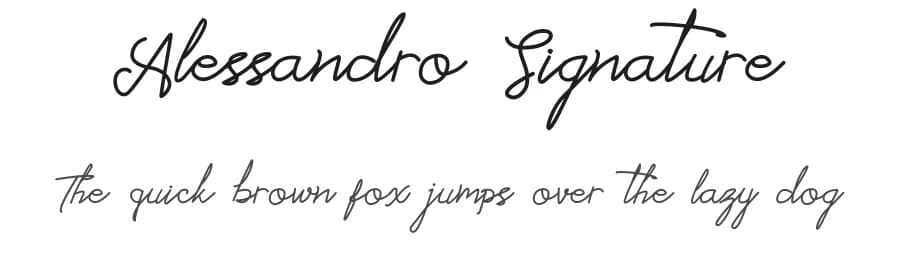 Alessandro Signature by Rissyletter Studio — Script Handwritten Font