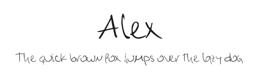 Alex by Alexander Sanchez — Script Handwritten Font