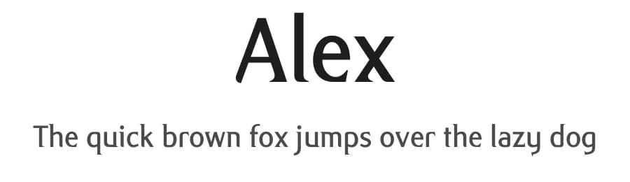 Alex by K-Type — Sans Serif Font