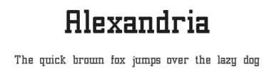 Alexandria by Hank Gillette — Serif Font — thumbnail 1