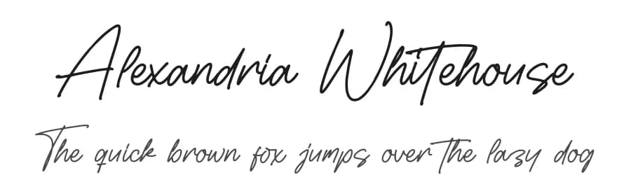 Alexandria Whitehouse by Letterena Studios — Script Handwritten Font