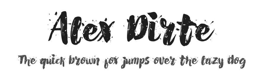 Alex Dirte by Debut Studio — Script Handwritten Font