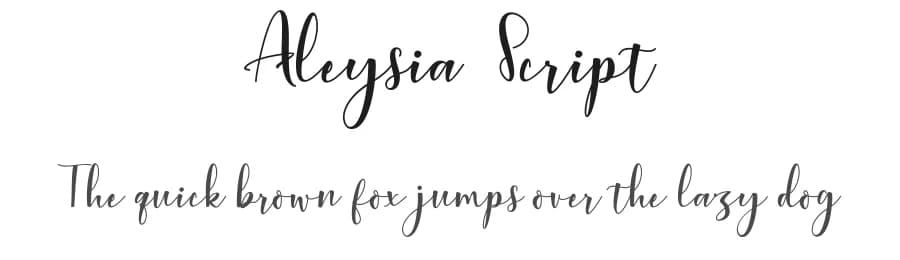 Aleysia Script by Bandit handmade — Script Handwritten Font