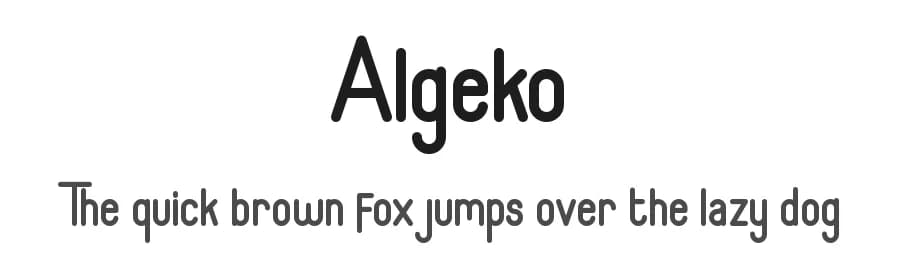Algeko by Alif Ryan Zulfikar — Sans Serif Font