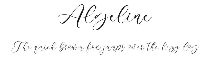 Algeline by Blankids — Script Handwritten Font