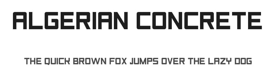 Algerian Concrete by Hakim Graphiks — Sans Serif Font