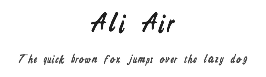Ali Air by Imran Nasution — Script Handwritten Font