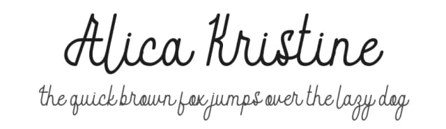 Alica Kristine by bringtypestudio.co — Script Handwritten Font