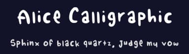 Alice Calligraphic by notaljx — Script Handwritten Font — thumbnail 2