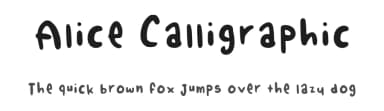 Alice Calligraphic by notaljx — Script Handwritten Font — thumbnail 1