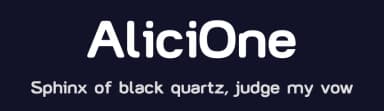 AliciOne by André Harabara — Sans Serif Font — thumbnail 2