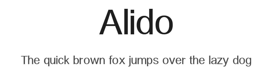 Alido by SummitType — Sans Serif Font