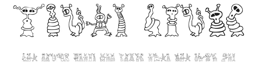 Alien Twits by Cyberbuny Creations — Dingbats Font