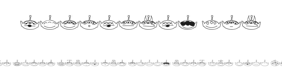 Aliencons Two by zanatlija — Dingbats Font