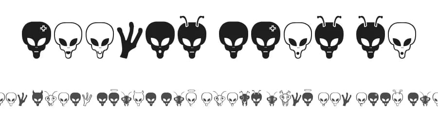 Aliens Bats St by Southype — Dingbats Font