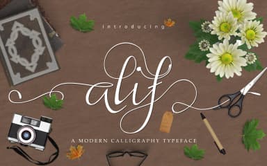 Alif Font by afredo.fk — Script Handwritten Font — thumbnail 1