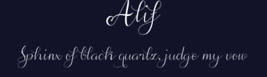 Alif by Zulfikar Ali — Script Handwritten Font — thumbnail 2