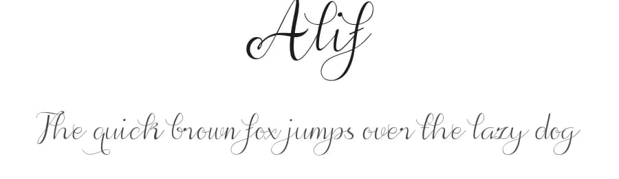 Alif by Zulfikar Ali — Script Handwritten Font